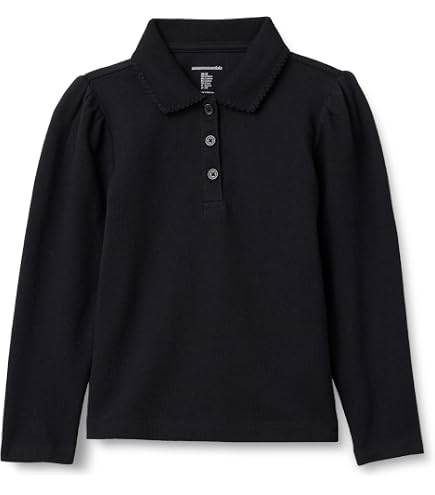 Amazon.com: French Toast Girls' Big Long Sleeve Interlock Polo