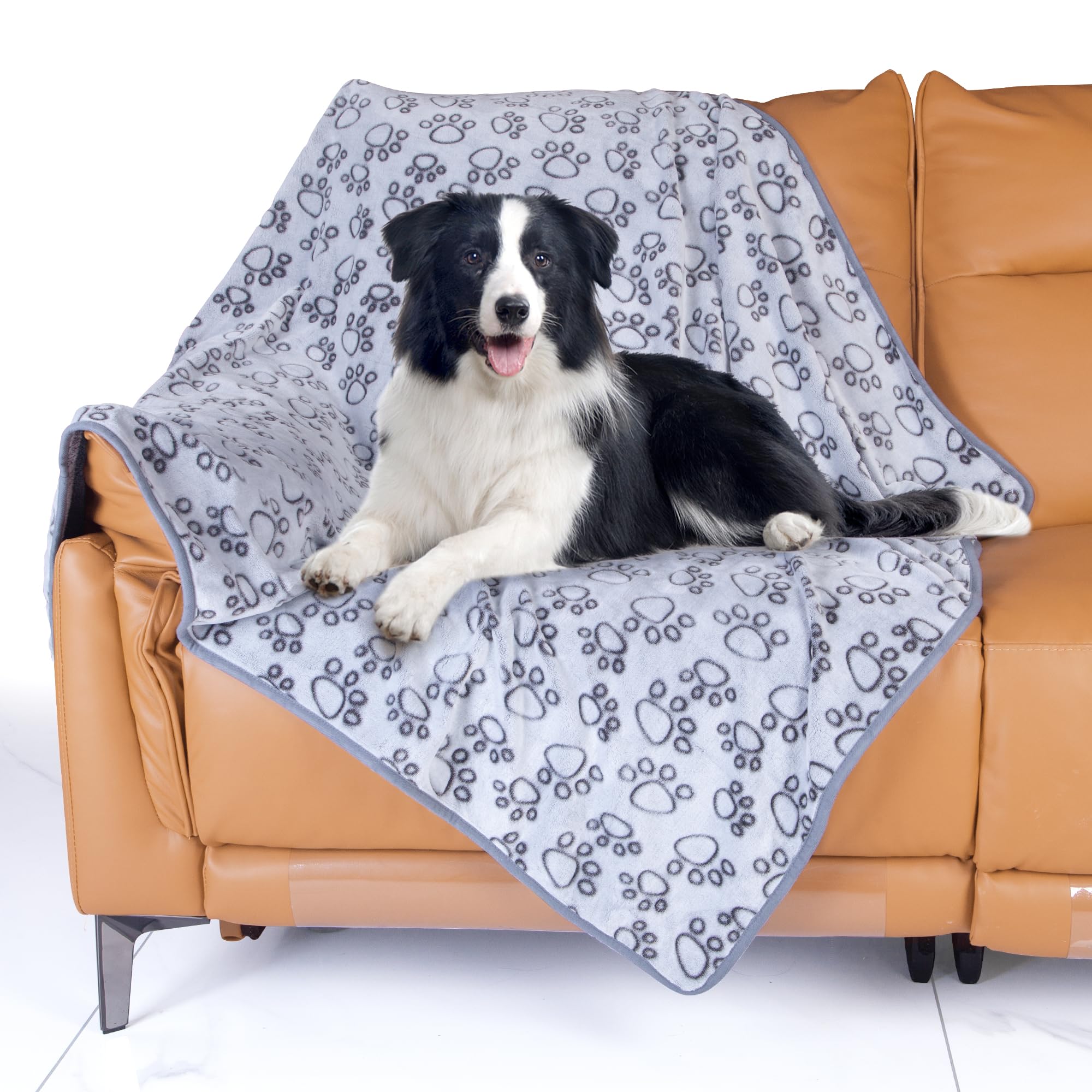 Photo 1 of Stuffed Premium Soft Dog Blankets for Large Dogs, Large Cat Blanket Calming Washable for Bed Couch Protection Cover, Dog Essentials for Dog, 66 * 82 inches, Grey
