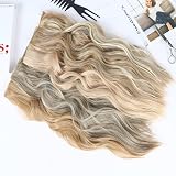 AliLeader Halo Hair Extension Transparent Wire 20 Inch Synthetic Wavy Dark Ash view 6