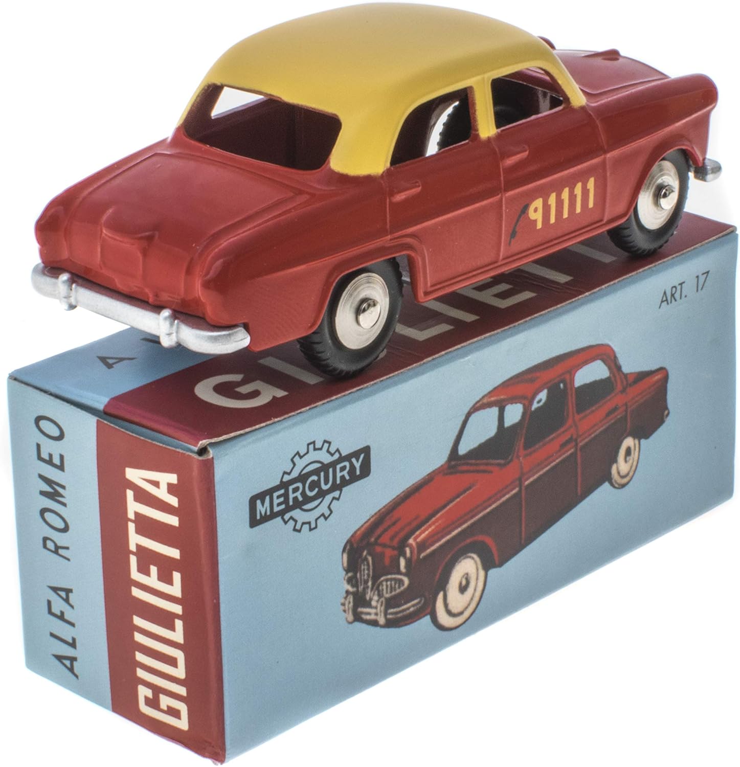OPO 10 - Car 1:48 Mercury collection by Hachette: Alfa Romeo Bern Taxi Giulietta (MY010), Multicolor, Medium - Image 3