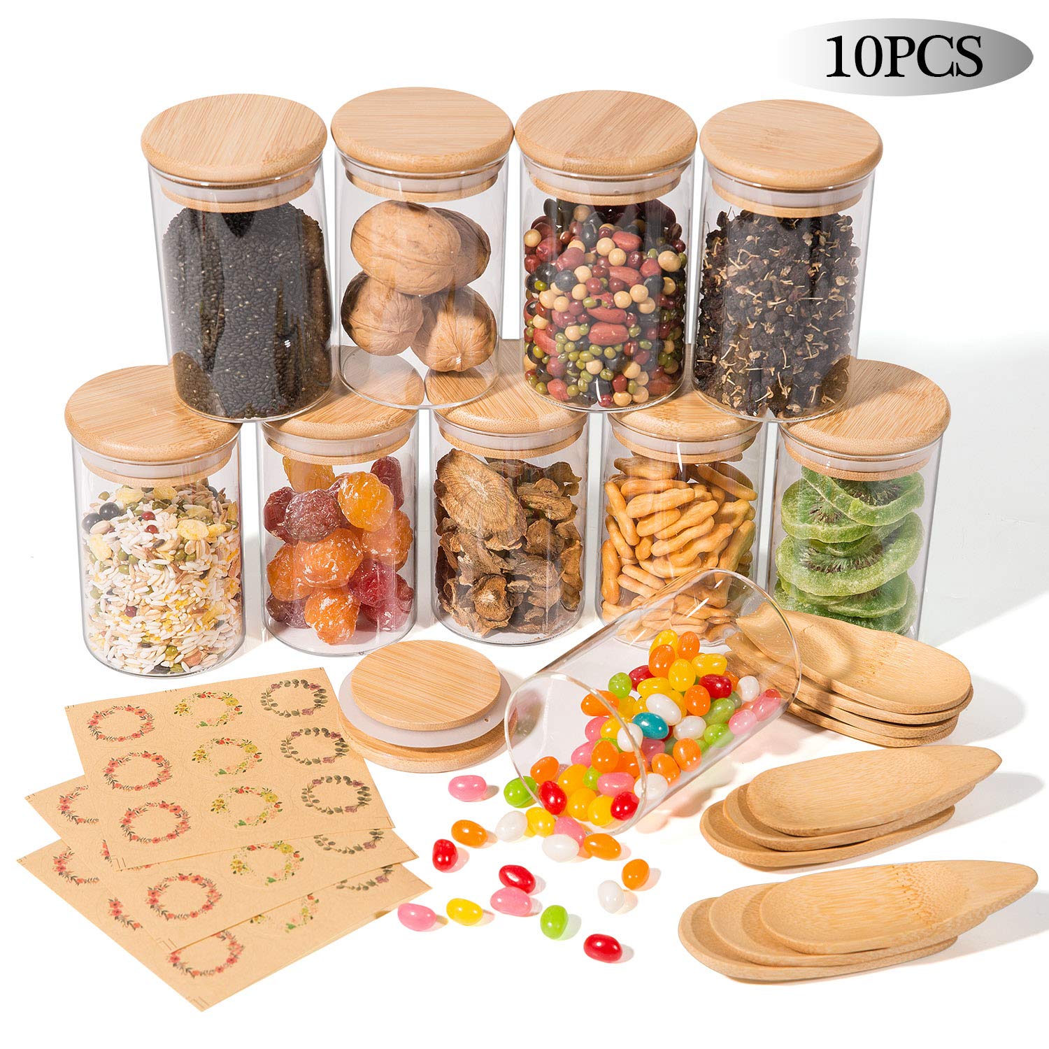 glass snack jars