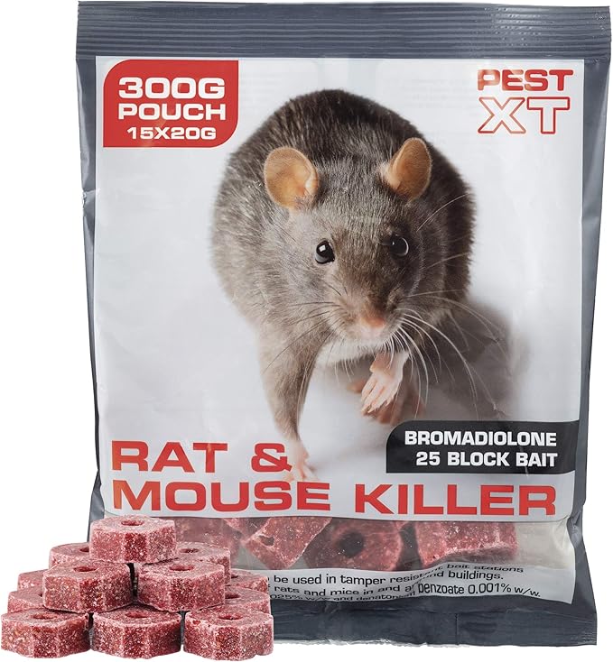 Pest XT 1500g Rat Poison & Mice Killer Bait Block, Compatible with all