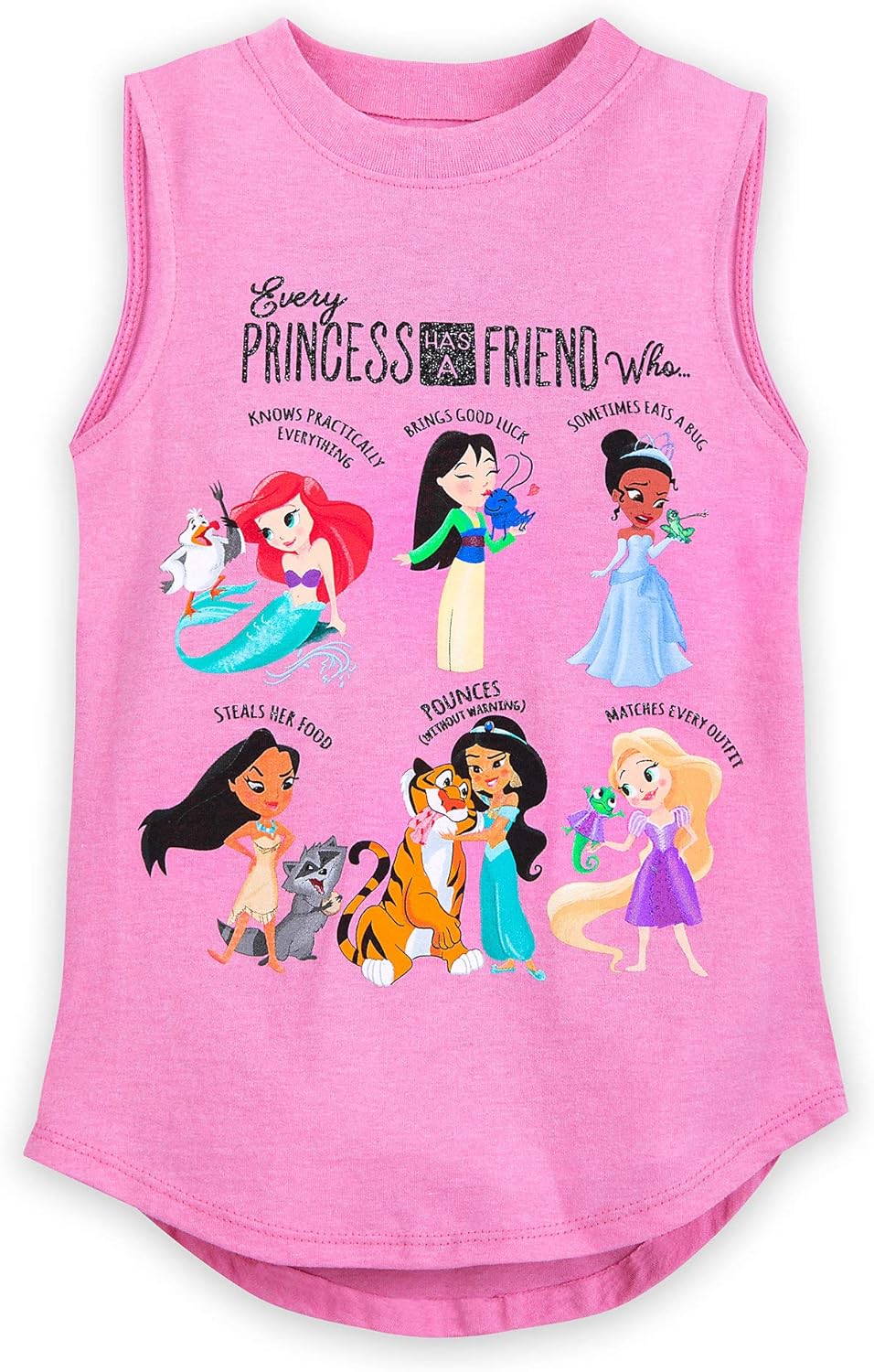 Disney Princess Tank Top for Girls Size L (10/12) Multi