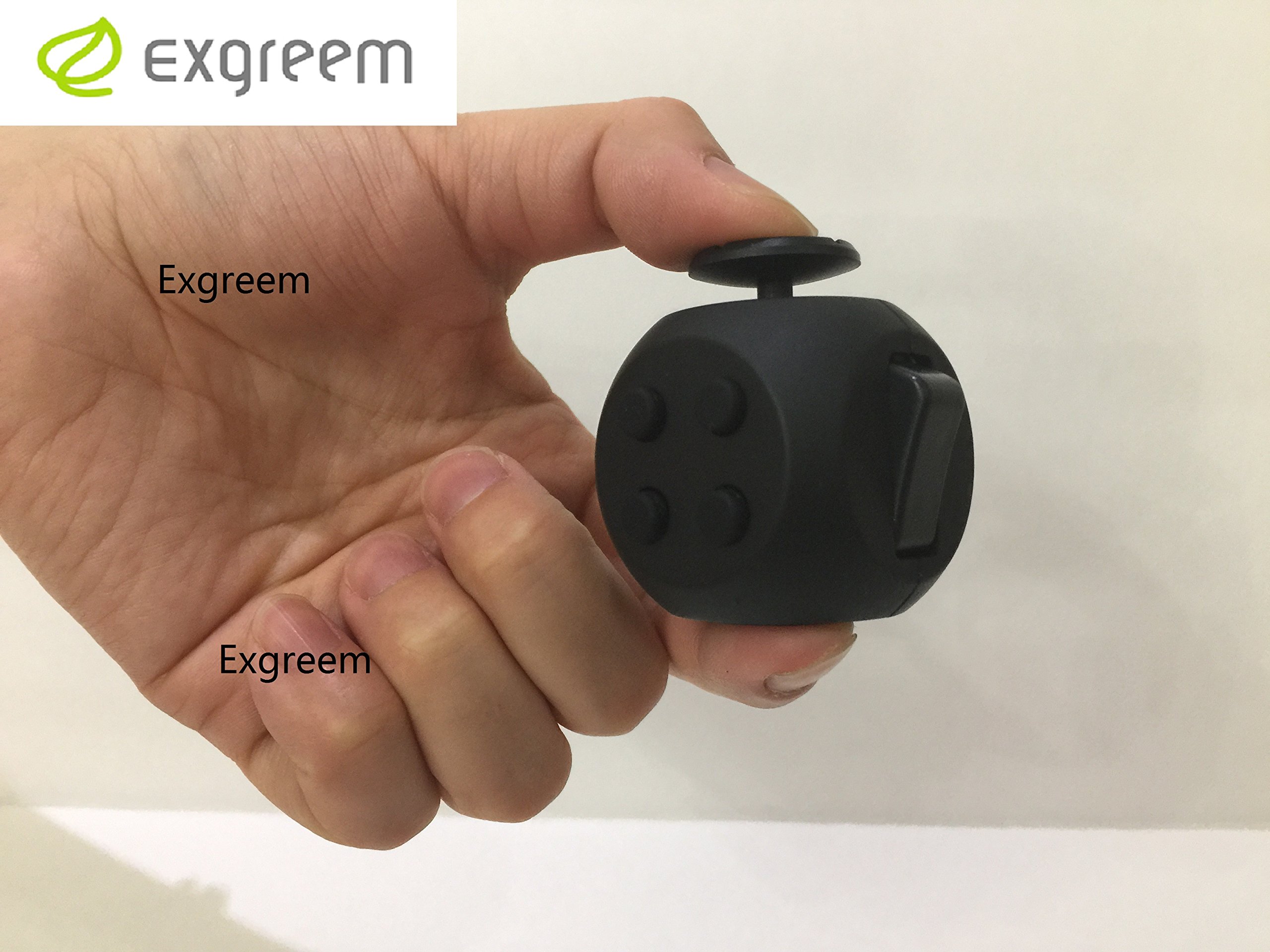 Exgreem 2017 NEW Third Generation Upgraded Version Fidget Cube, Anti-anxiety and Depression Cube for Children and Adults (Black)