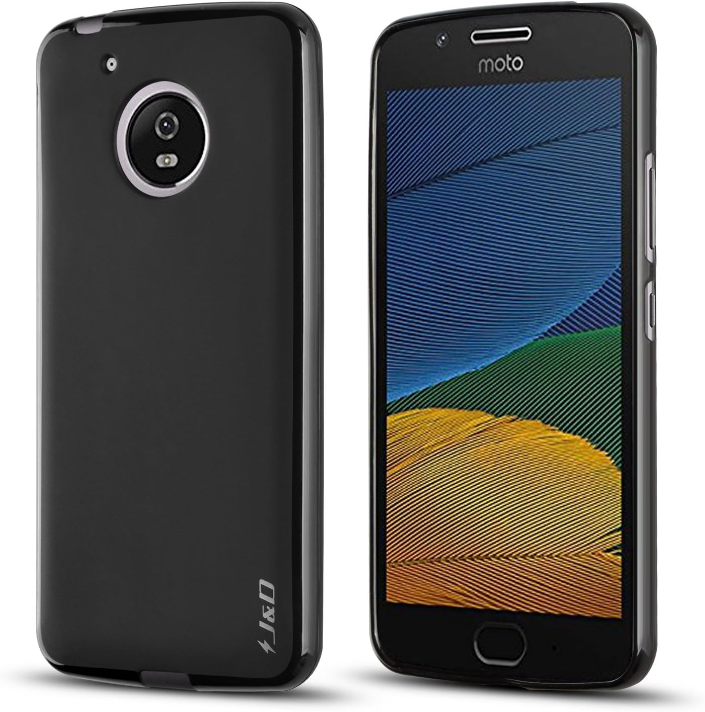 J&D Case Compatible for Moto G5 Case, Drop Protection Slim Cushion Shock Resistant Protective TPU Slim Case for Motorola Moto G5 (5.0 inch) Bumper Case, Not for Moto G5 Plus/Moto G5S/Moto G5S Plus