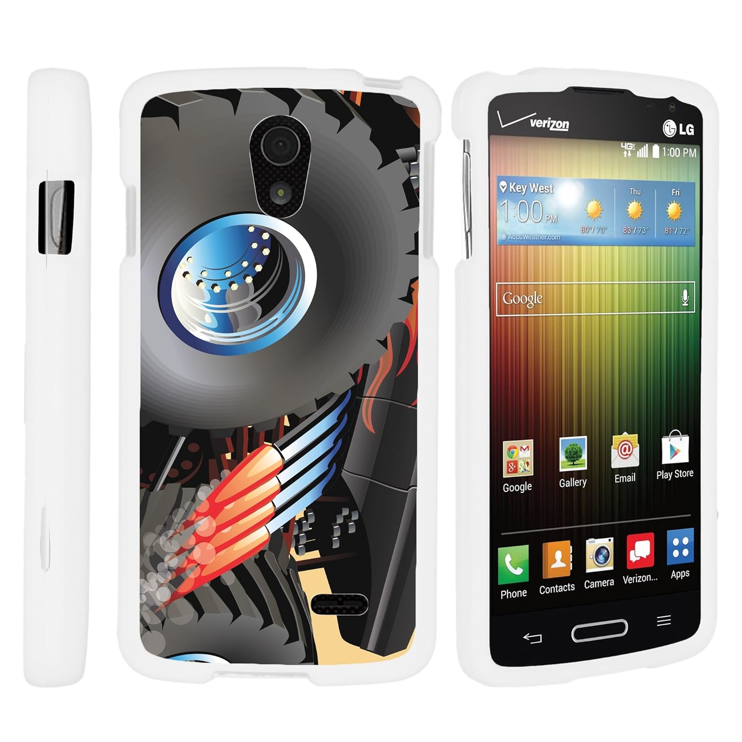 Amazoncom MINITURTLE Case Compatible W LG Lucid 3 VS876 White