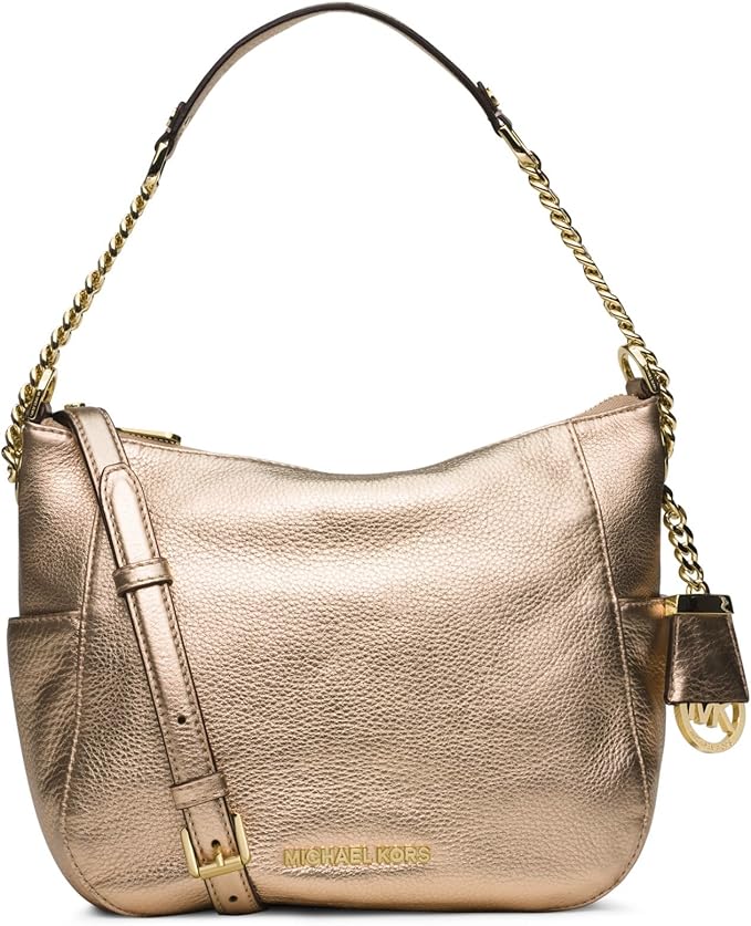 Amazon.com: Michael Kors Gold Chandler Medium Metallic ...