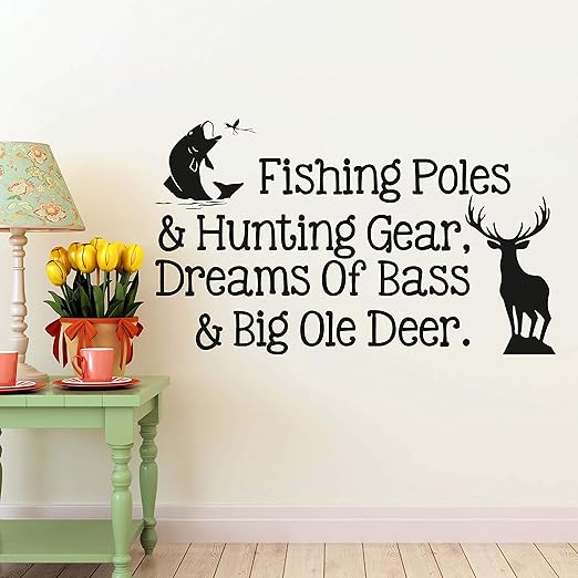 Amazon Com N Sunforest Country Wall Decals Quotes Fishing Poles