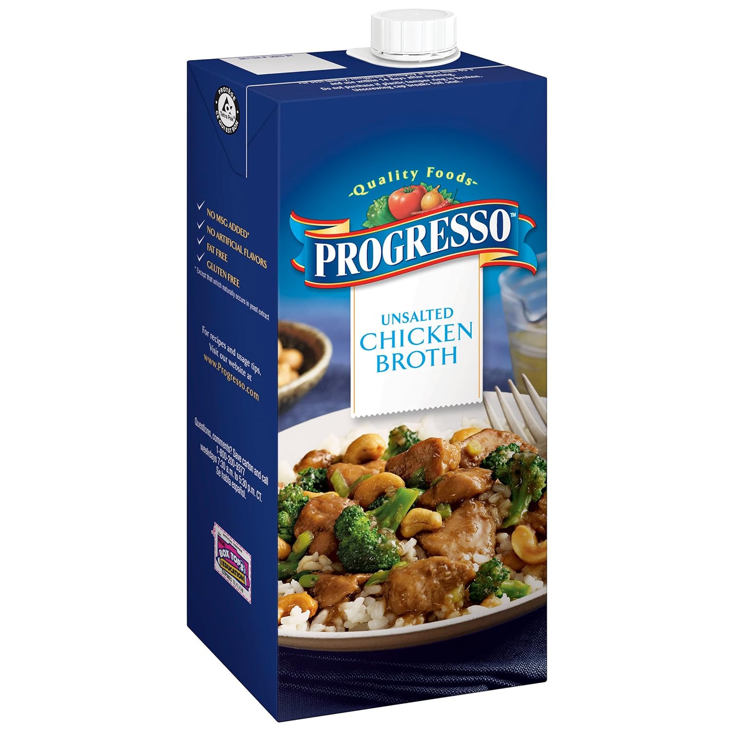 Progresso Gluten Free Fat Free Unsalted Chicken Broth 32