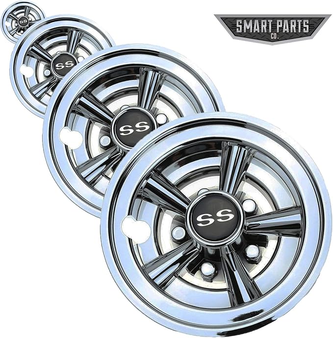 Golf Cart 8" Wheel Covers Hubcaps, Set of 4 EZGO, Club Car, Yamaha