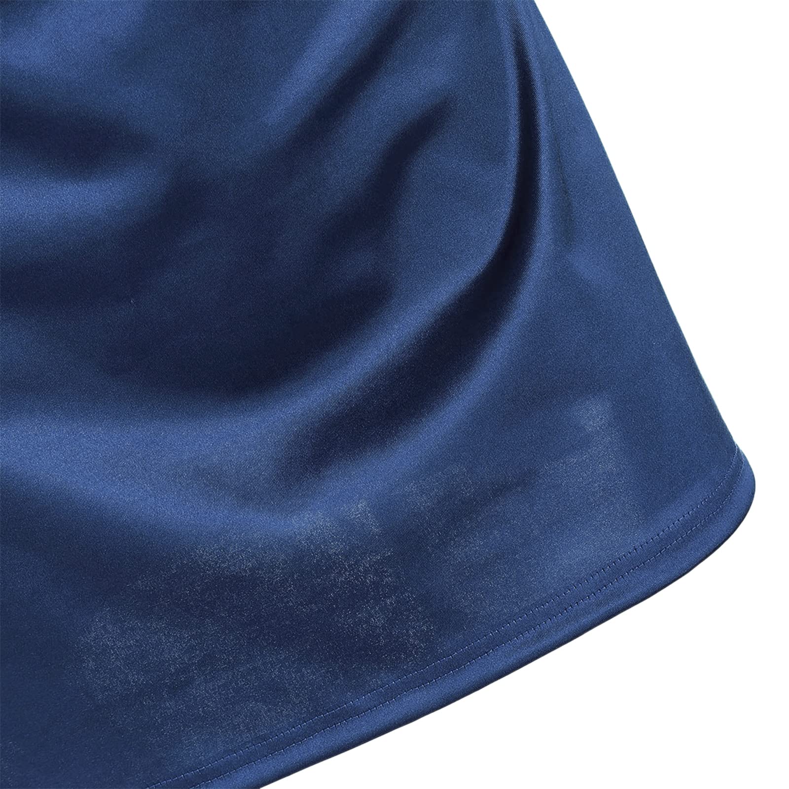 ZAFUL Women's Satin Sleeveless Spaghetti Strap Mini Dress Sexy Slip Cowl Neck Silky Cocktail Party Dresses