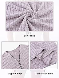 Koscacy Womens Short Sleeve Tops V Neck Zip up