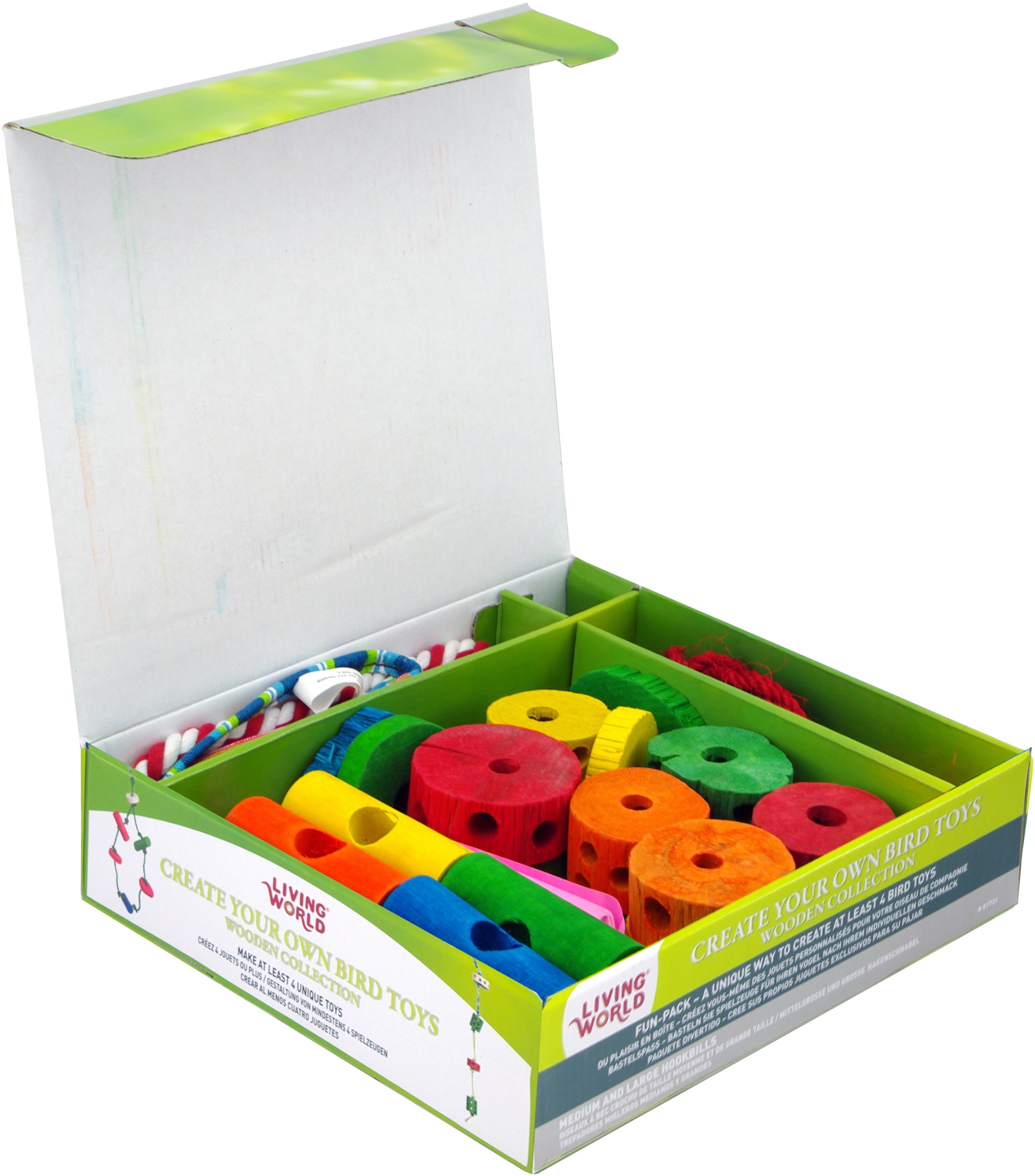 Living World Create Your Own Wooden Bird Toy Kit, Medium & Large Birds