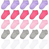 LAETBBE 25 Pairs Toddler Socks, Girls Socks Kids Ankle Sock Colorful Low Cut Sock for Girls 1-14 Years
