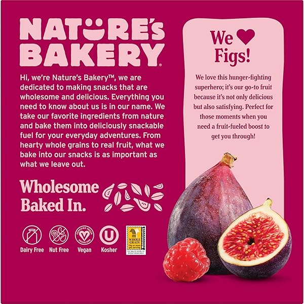 NATURE’S BAKERY RASPBERRY FIG BARS, 2 OZ, 6 CT