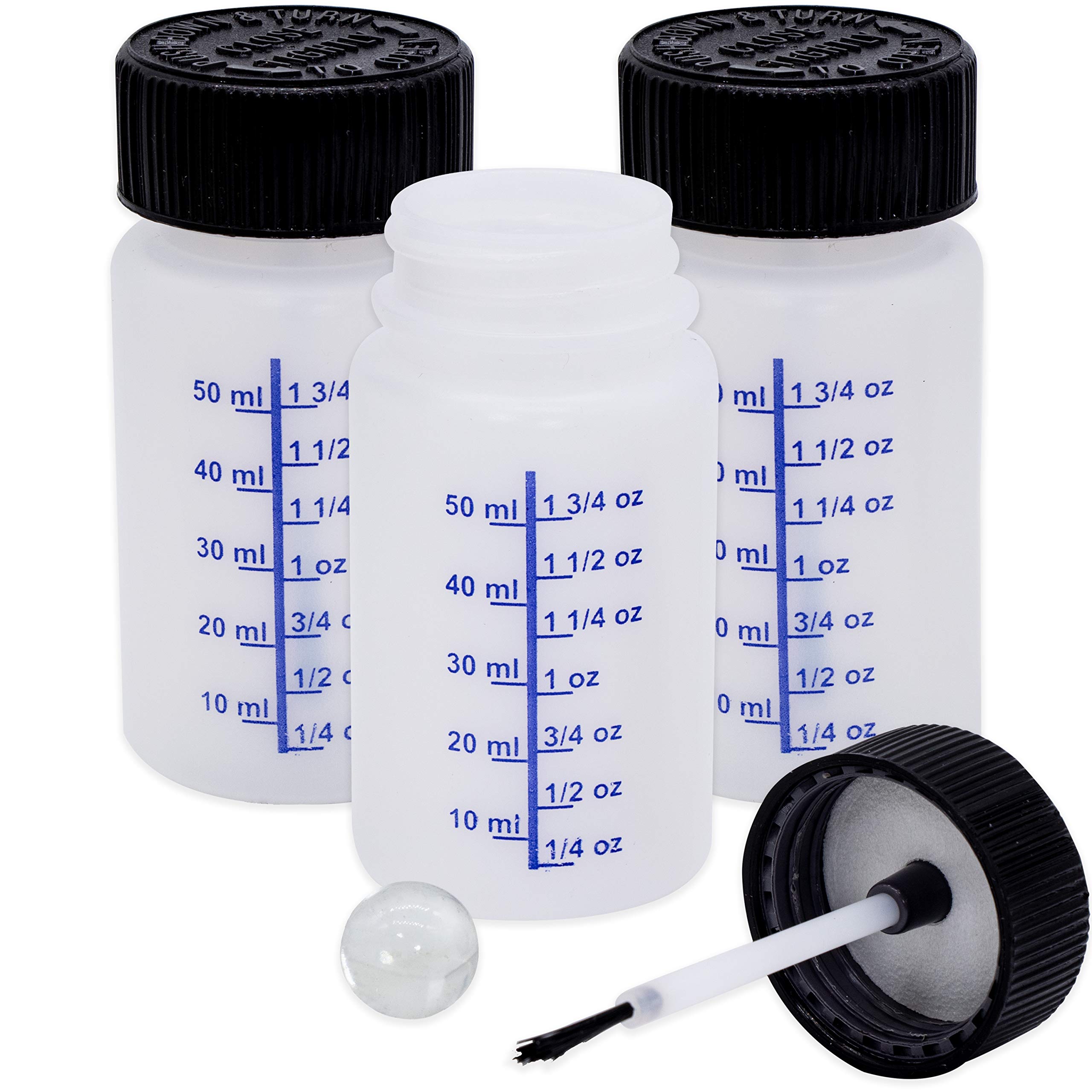 Paint Touch Up Bottles with Brush, Mixing