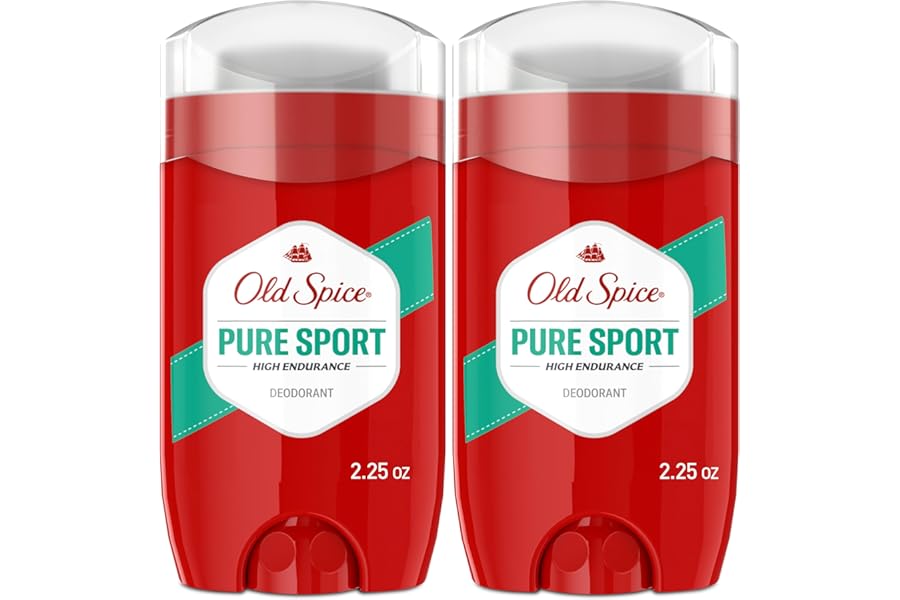 Old Spice Aluminum Free Deodorant For Men, High Endurance, 24/7 Sweat Defense & Odor Protection, 24/7 Freshness & Lasting Scent, Pure Sport Scent, 3.0 oz (Pack of 2)