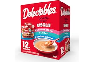 Delectables Bisque Lickable Wet Cat Treats - Chicken, Tuna & Shrimp, 12 count