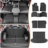 powoq Fuel Floor Mat Compatible with 2023-2026 Kia Sportage Trunk Mat TPE Floor Liner Cargo Mat Cargo Liner Replacement for 2023-2026 Kia Sportage Accessories (Trunk Mat+Backrest Mat+Floor Mat)
