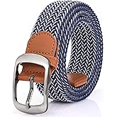 XZQTIVE Braided Belt Stretch Belt for Men and Women Multicolored Woven Golf Belt Elastic Jean Belts