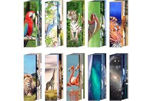 MOJIEZUO 200 Pieces Animal Bulk Bookmarks for Kids - Cool Book Markers for Students - Vivid Cute Colorful Book Mark for Book Lovers to Help Read - Inspirational Paper Bookmarks Bulk for Adults Teenage Kids