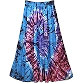 ATM Tie Dye Comfort Maxi Long Skirt Bohemian Elastic Waist Handmade Plus Size