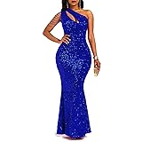 Cololura Women Sequin Elegant Sexy One Shoulder