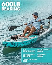 CETANA 11'6×35"x7" Extra Wide Fishing Inflatable