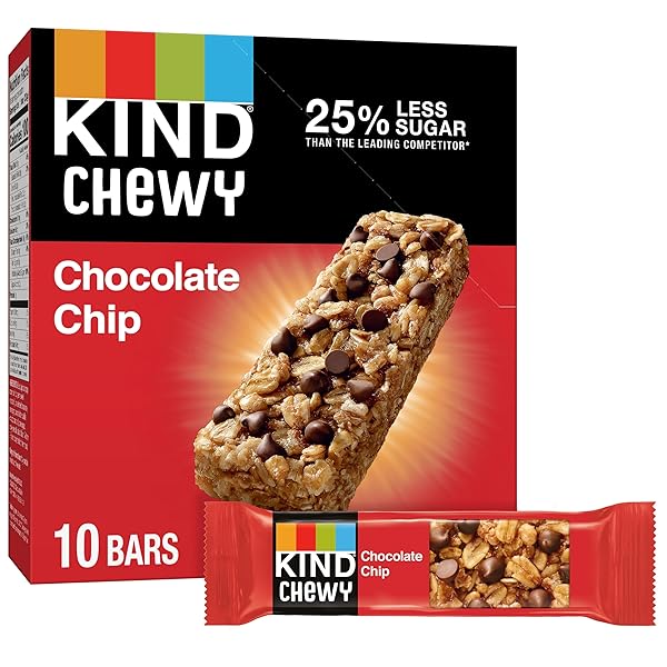 KIND GRANOLA CHEWY BAR, CHOCOLATE CHIP, 10 COUNT