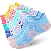 BUDERMMY Womens Ankle Compression Socks with Arch Support Athletic Low cut Running Socks for Women Workout Cushion 5 Pairs