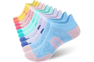 BUDERMMY Womens Ankle Compression Socks with Arch Support Athletic Low cut Running Socks for Women Workout Cushion 5 Pairs