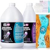 LET'S RESIN EPOXY RESIN Deep Pour Epoxy Resin 1.5 Gallon,2 to 4 Inch Depth Crystal Clear Epoxy for Flower Preservation,Bubble Free & Low Viscosity Casting Resin for River Table,Art,Crafts