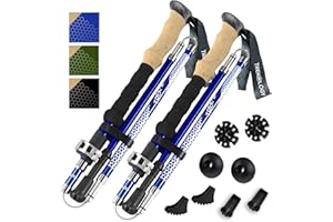 Trekology Trek-Z Collapsible Hiking & Trekking Poles - Balance Support for Seniors, Women, and Men, 2pc Per Set