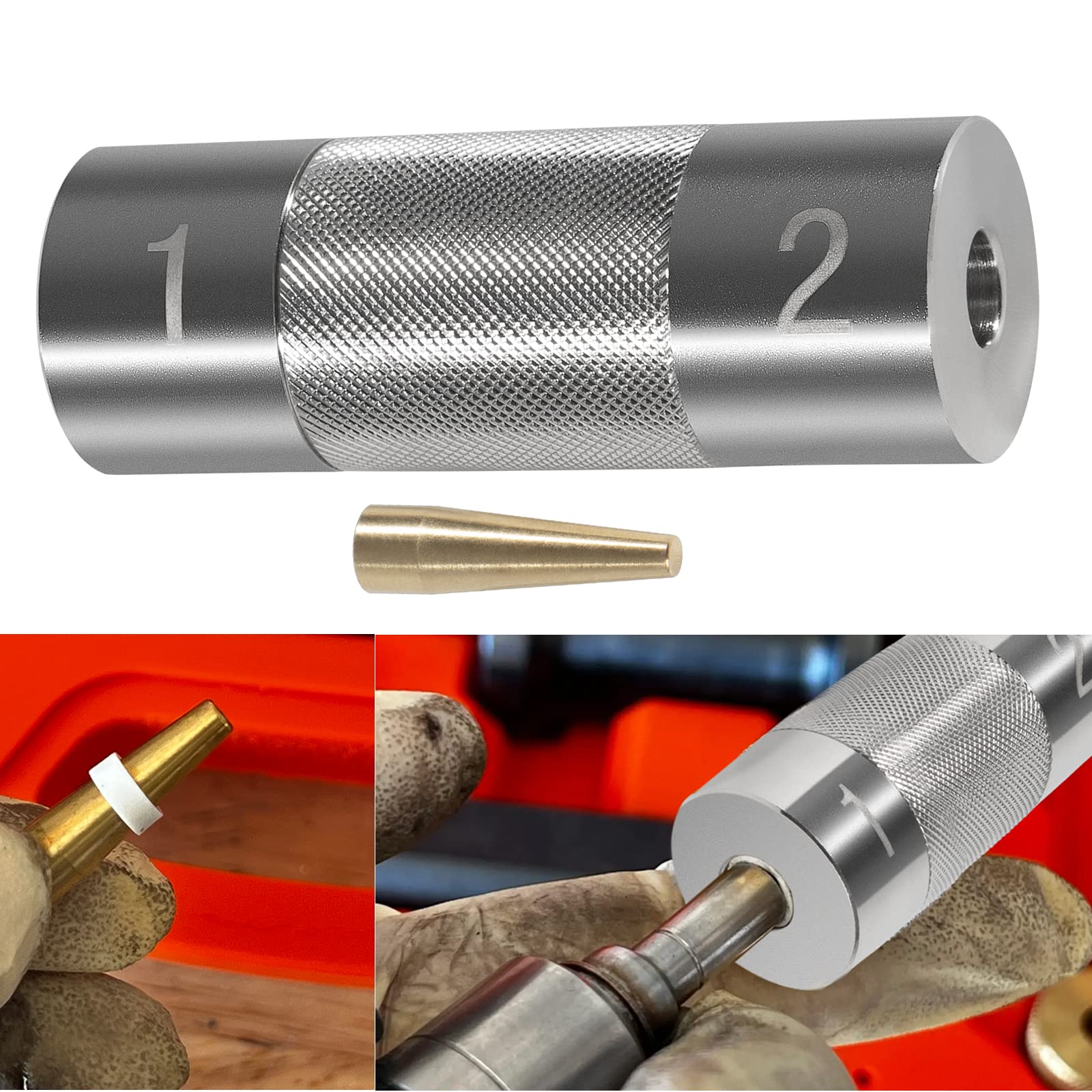 Photo 1 of Fuel Injector Seal Install Tools fits for Land Rover Jaguar 3.0L & 5.0L Gasoline Engines, Replace 310-198 310-199 Fuel Injector Teflon Seals
