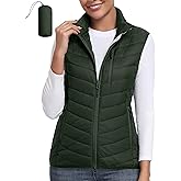 Little Donkey Andy Women's Lightweight Packable Puffer Vest Outerwear Warm Sleeveless Winter Jacket for Golf Hiking
