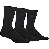 Chaps Men's Dress Crew Socks - 3 Pair Pack - Assorted Solid Color and True Rib