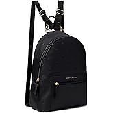 Tommy Hilfiger Amelia II Medium Dome Backpack-Embossed TH Serif Critter PVC Black One Size