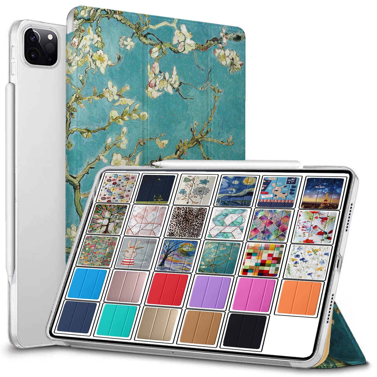 DuraSafe Cases for iPad Pro 11 4th 3rd 2nd Generation Case A2759 MNXE3B/A A2435 MNXG3B/A MNXF3B/A MNXJ3B/A MNXH3B/A A2761 A2762 MNXN3B/A MP553B/A A2377 MHQR3B/A MHQT3B/A A2228 - Blossom