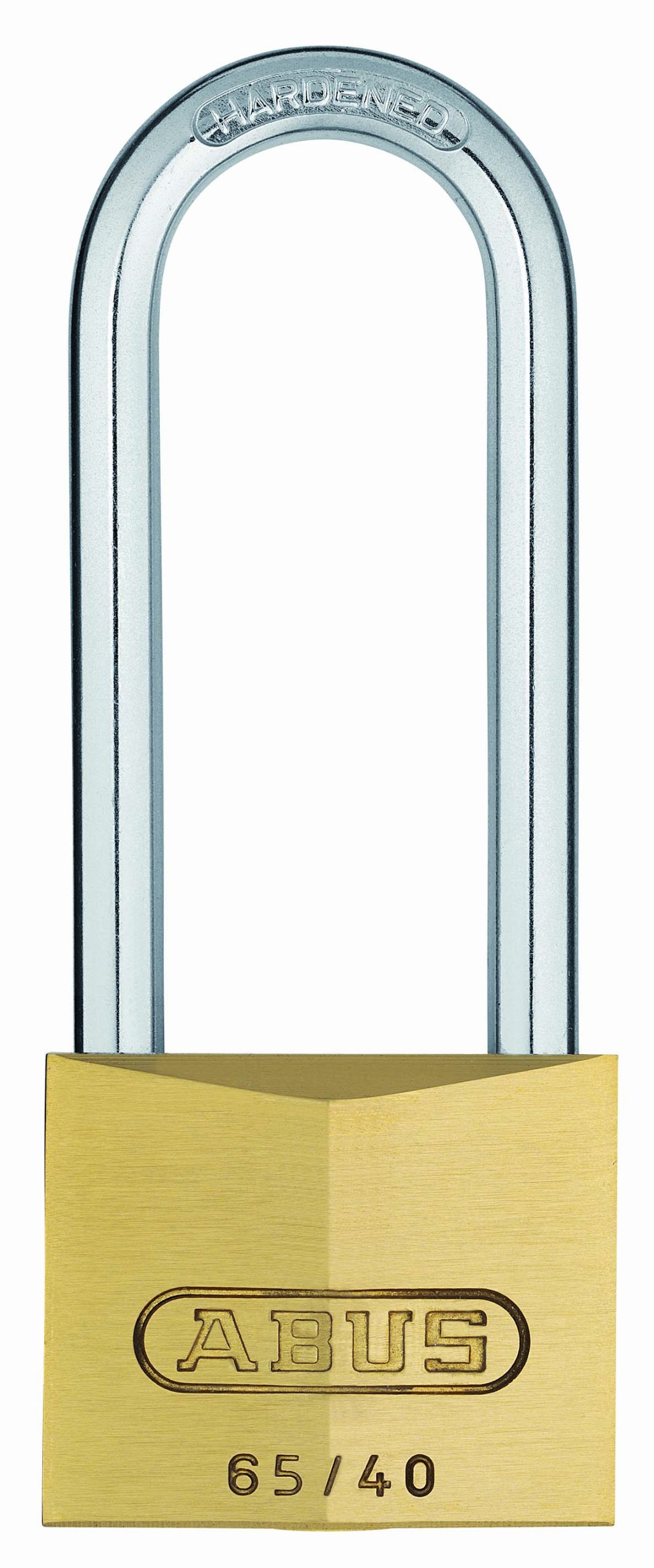 ABUS 12013 63mm Long Shackle Brass Padlock with 6401 Alike Keyed