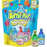 Baby Bottle Pop Candy Lollipops Variety Pack - 10 Ct Individually Wrapped | Suckers with Powdered Dip - Assorted Bulk Candy for Kids Party Favors Goodie Bags Baby Shower &amp; Gender Reveal