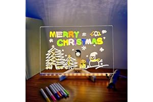 LumiLite LED Drawing Board - Acrylic Light Up LED Note Board with Colors, Portable No Mess Doodle Board for Toddlers Ages 3-1