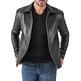Jild Classic Shirt Collar Leather Jacket Men - John Wick Style Real Lambskin Mens Leather Jacket