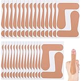 Geiserailie 60 Pcs (30 Sheet) Thumb Support Tape for Arthritis Self Adhesive Thumb Protecting Straps, Elastic Thumb Pain Relieving Patch for Sport Housework Joint Support