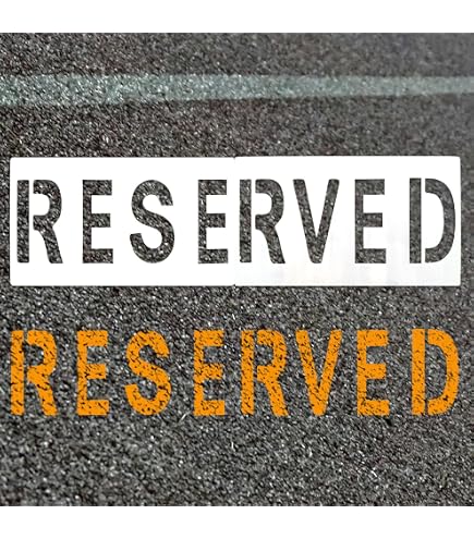 thumbnail image 2 of 6” RESERVED Parking Lot Stencil – 1/16” Thick, 60 Mil LDPE – The American Striping Co. 2 of 4