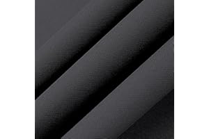 THAMIAO Book Cloth,17x55”,Fabric Surface and Paper Backed,Book Binding Cloth,Bookbinding Supplies (Black,17in x 55in)