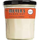 MRS. MEYER'S CLEAN DAY Soy Aromatherapy Candle, 25 Hour Burn Time, Made with Soy Wax and Essential Oils, Pumpkin, 4.9 oz