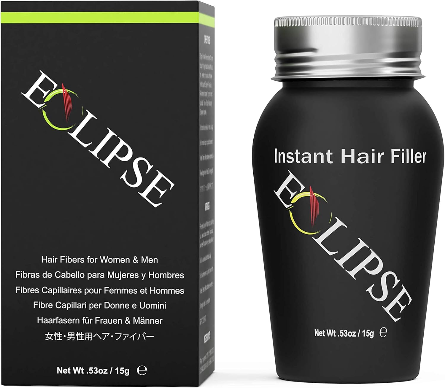 ECLIPSE Hair Fibers for Thinning Hair (LIGHT BROWN) 100 Undetectable