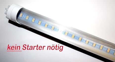LED Leuchtröhre [kein Starter nötig!] T8 Länge 43,5 cm (435mm) Leistung 7W Lumen 900 lm Lichtfarbe 4500K Farbreinheit CRI >80