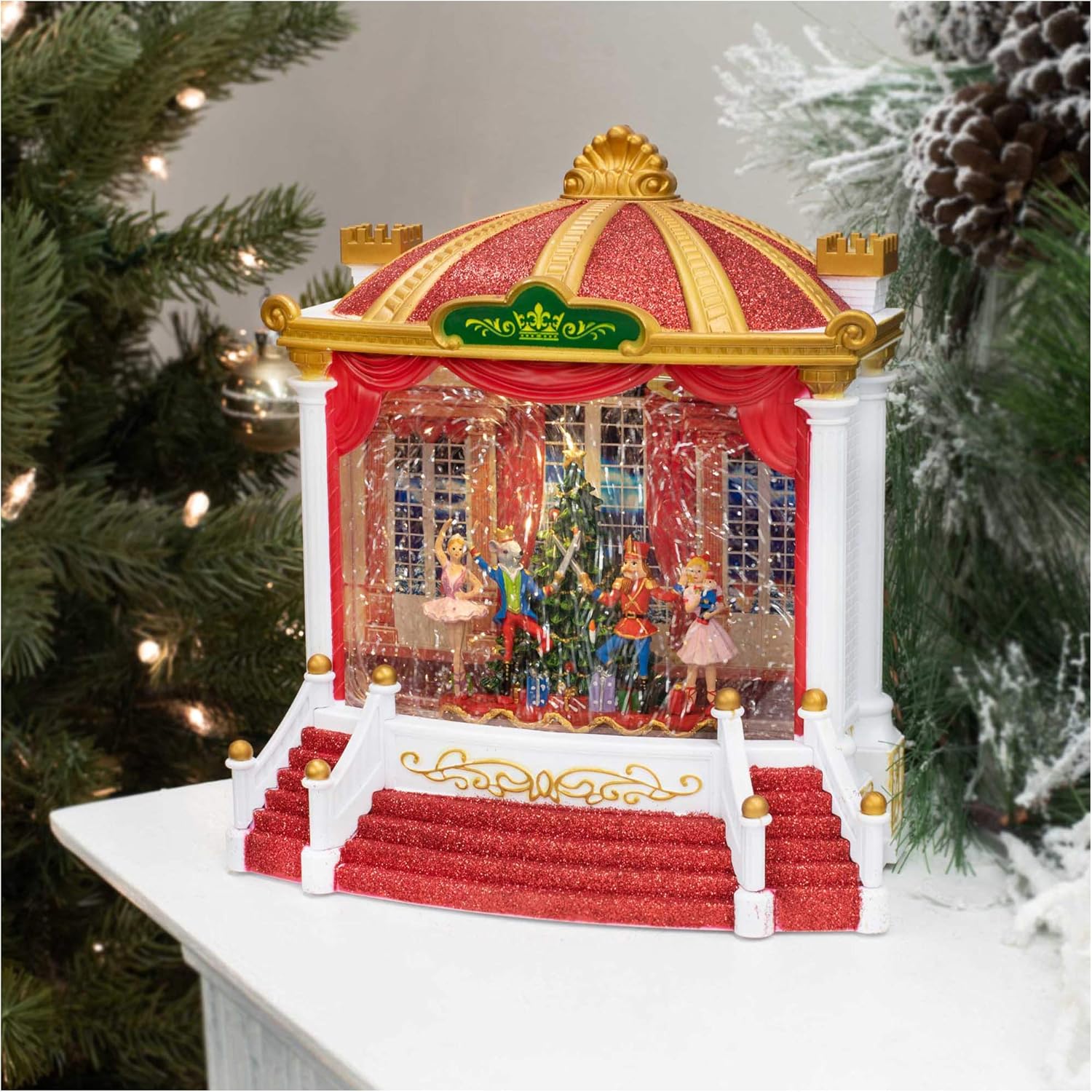 Nutcrackers - Raz Nutcracker Ballet Musical Lighted Water Theatre 9.25 Inch Multicolor