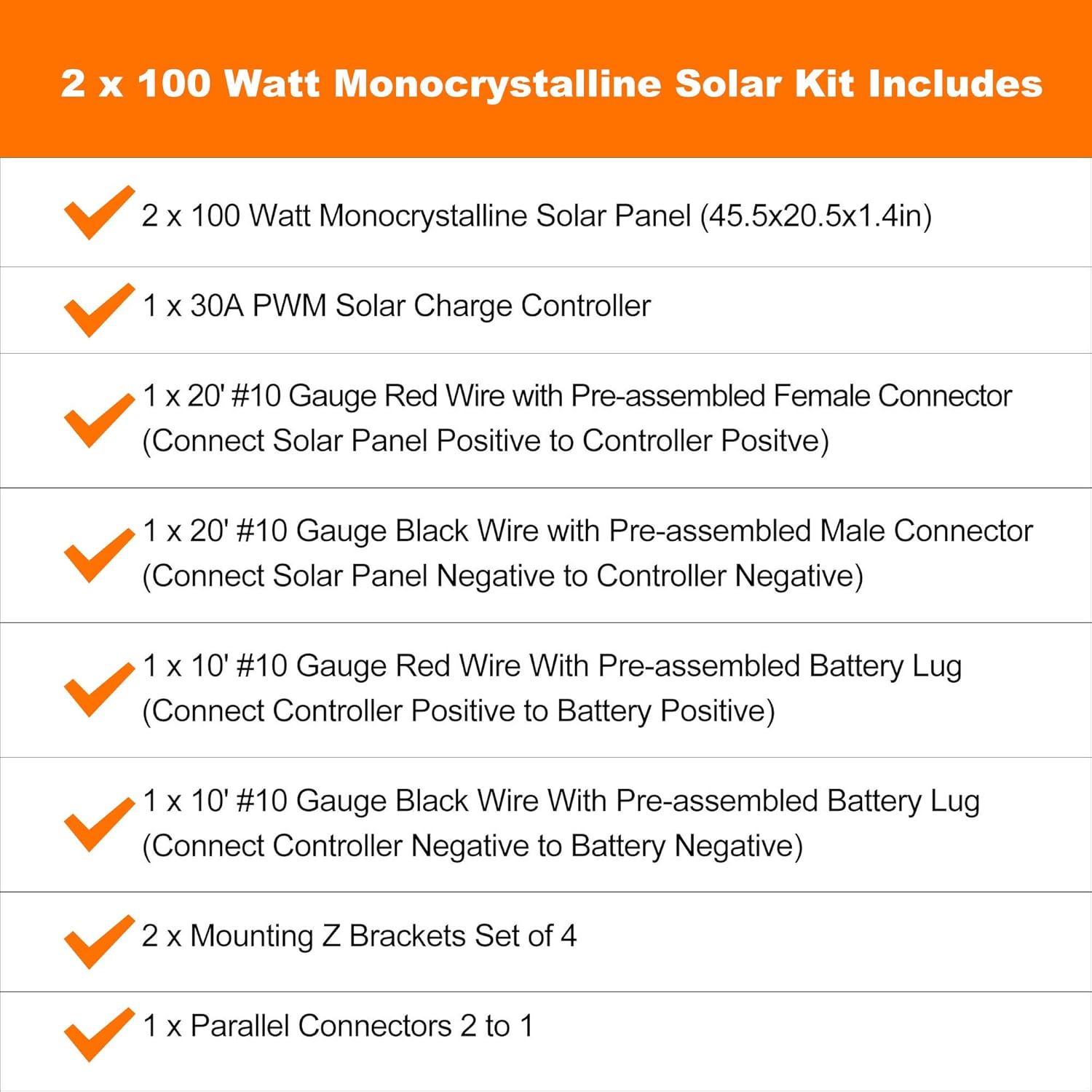 RICH SOLAR 200 Watts 12 Volts Monocrystalline Solar Kit : Garden & Outdoor